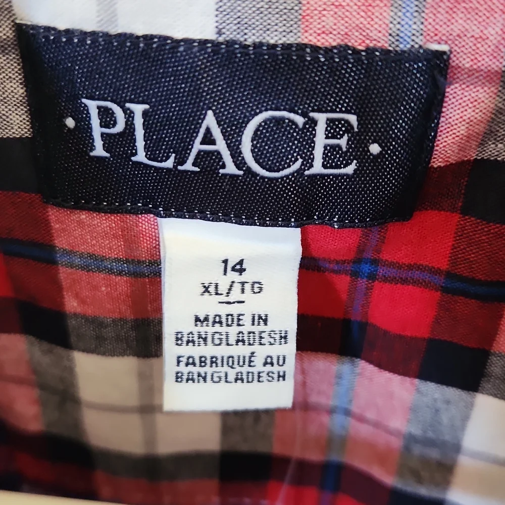 Children's Place Plaid Full sleeves shirt Size XL
